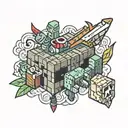 Minecraft tattoo design idea