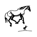 jumping horse tattoo design idea