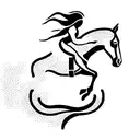 jumping horse tattoo design idea