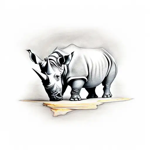 rhinoceros  tattoo design idea