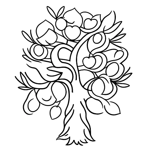 olive tree tattoo design idea