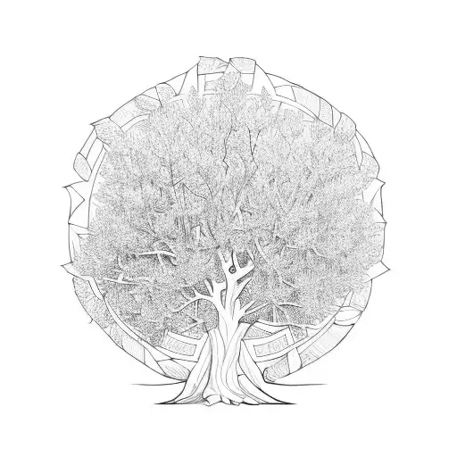 olive tree tattoo design idea