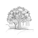 olive tree tattoo design idea