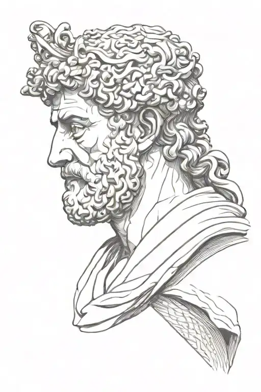 stoic virtues tattoo design idea