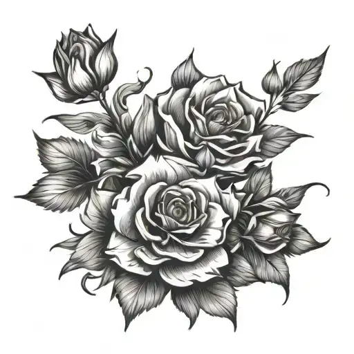 Jackie november flower mark novemener flower Damian may flower  tattoo design idea