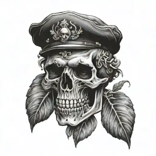 Skull Mysterious and Dark tattoo design idea