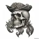 Skull Mysterious and Dark tattoo design idea