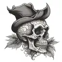 Skull Mysterious and Dark tattoo design idea