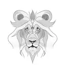 lion protector tattoo design idea