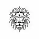 lion protector tattoo design idea