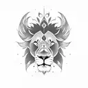 lion protector tattoo design idea