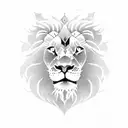 lion protector tattoo design idea