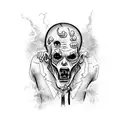 zombie stripper tattoo design idea