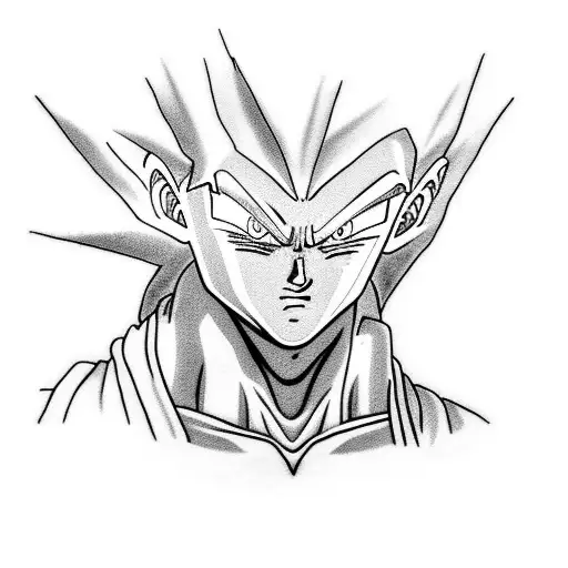 android 16 from dragon ball tattoo design idea