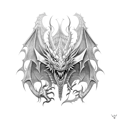 Dragon slayer tattoo design idea