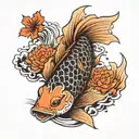 yakuza koi fish tattoo design idea