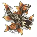 yakuza koi fish tattoo design idea