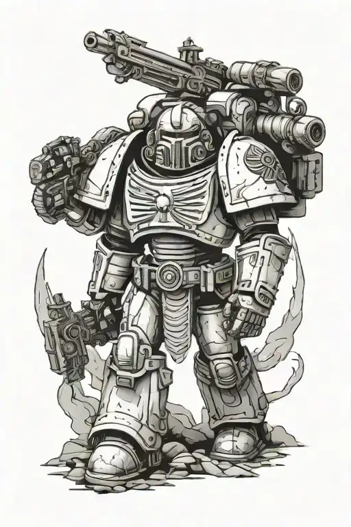 warhammer 40k space marine tattoo design idea