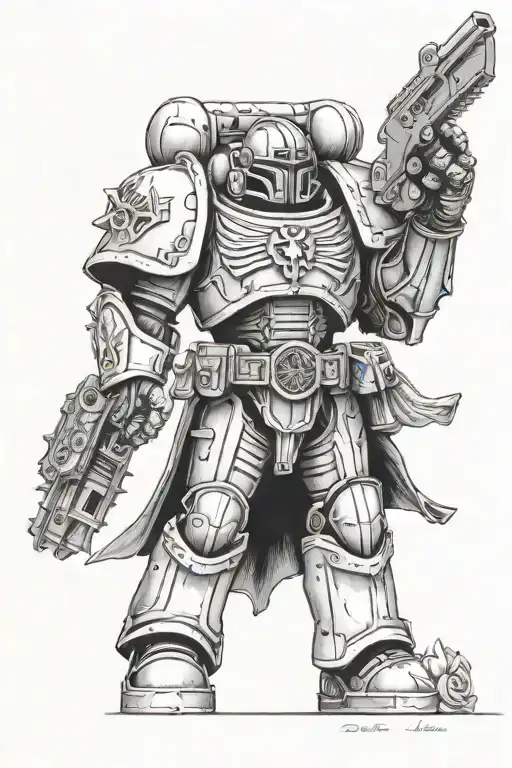 war hammer 40k space marine tattoo design idea