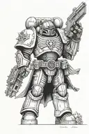 war hammer 40k space marine tattoo design idea