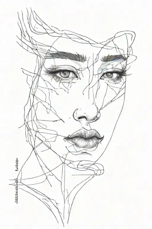 eyes like a scar on the skin and suminagashi tattoo design idea