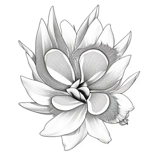 Plumerias, butterflies and, sunflowers Hawaiian symbols tattoo design idea