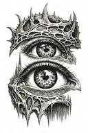 sauron and the eye of sauron tattoo design idea