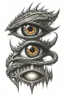 sauron and the eye of sauron tattoo design idea