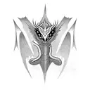 tiny dragon tattoo design idea