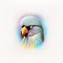 colourful crow tho root legs  tattoo design idea