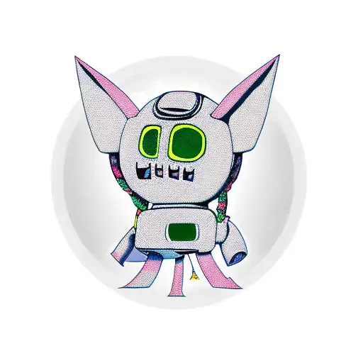Gir from invader zim in his dog costume saluting tattoo design idea