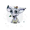 Gir from invader zim in his dog costume saluting tattoo design idea