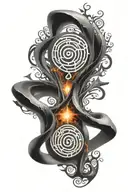 Arcane runes spirals tattoo design idea