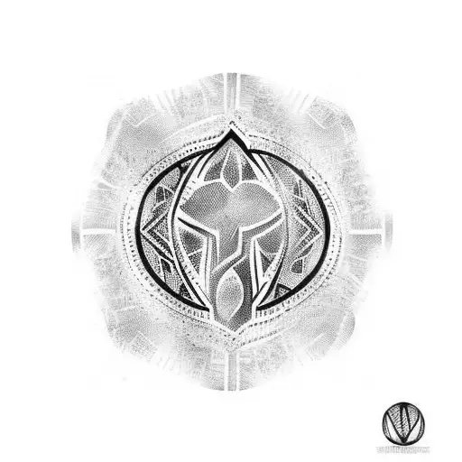 African tribal sleeve with Zulu shield  tattoo design idea