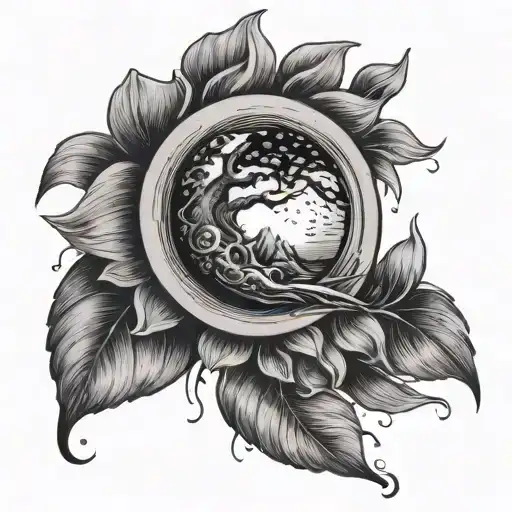 like rain, I fall but like water, I flow like the sun, I'll shine everything takes time and I'll be fine tattoo design idea
