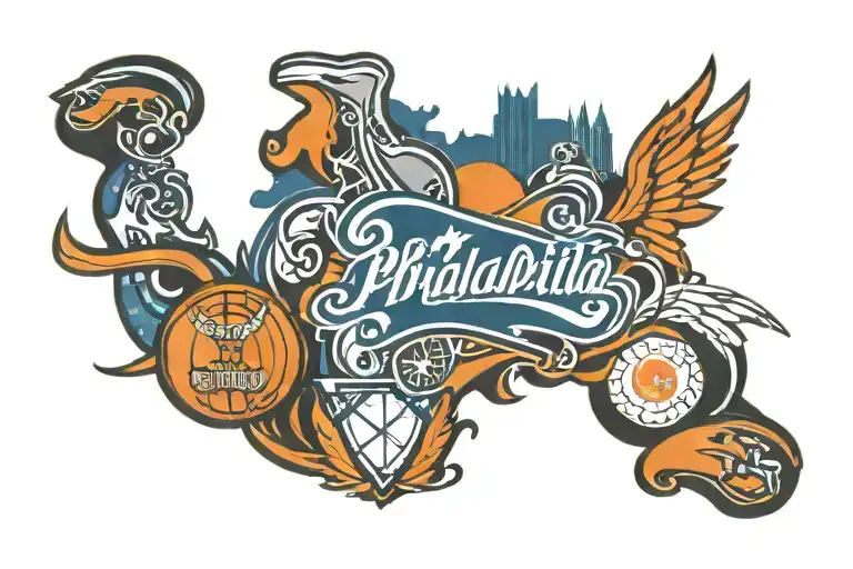 Philadelphia sports teams tattoo design idea