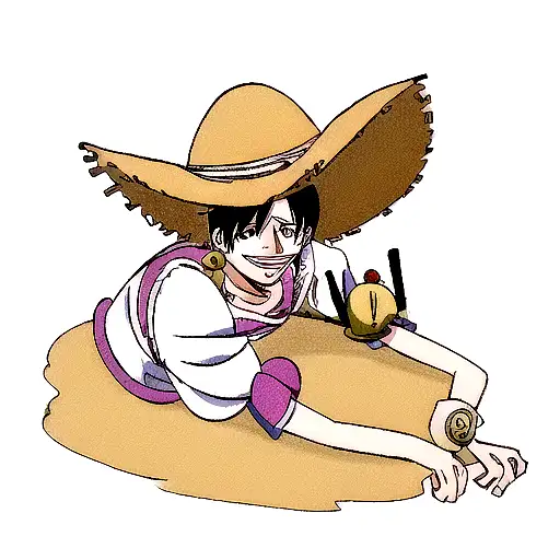 One Piece Jolly Rodger of Straw Hats tattoo design idea