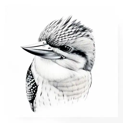 kookaburra holding beer tattoo design idea