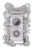 casino slot machine tattoo design idea