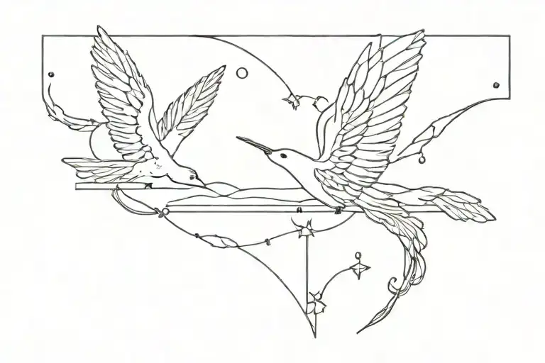made in heaven with fine line details inspired tattoo design idea