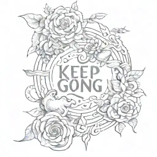 "Keep going" tattoo design idea
