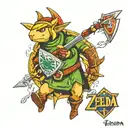 zelda ocarina of time tattoo design idea