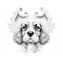 cocker spaniel tattoo design idea