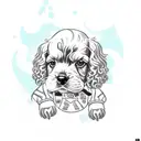 cocker spaniel tattoo design idea