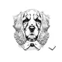 cocker spaniel tattoo design idea