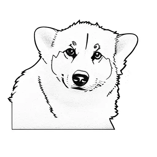 a corgi tattoo design idea