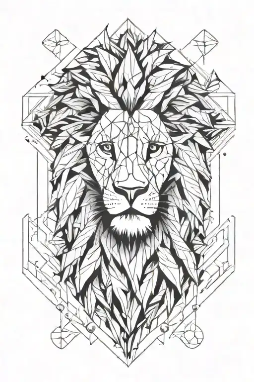 Signe astro lion tattoo design idea