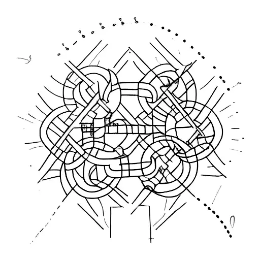 Self-harm symbolized by broken chains being repaired and strengthened tattoo design idea