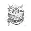 Self-harm symbolized by broken chains being repaired and strengthened tattoo design idea