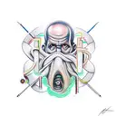 father with infinite signature  tattoo design idea